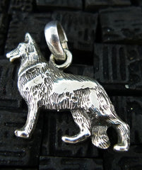 Fine Arf Sterling Silver Dog Charm - German Shepherd