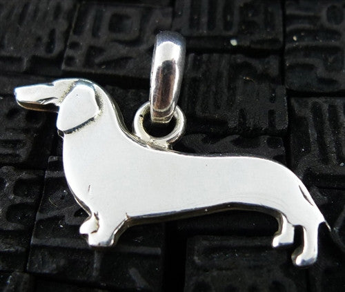 Fine Arf Sterling Silver Dog Charm -Smooth Dachshund