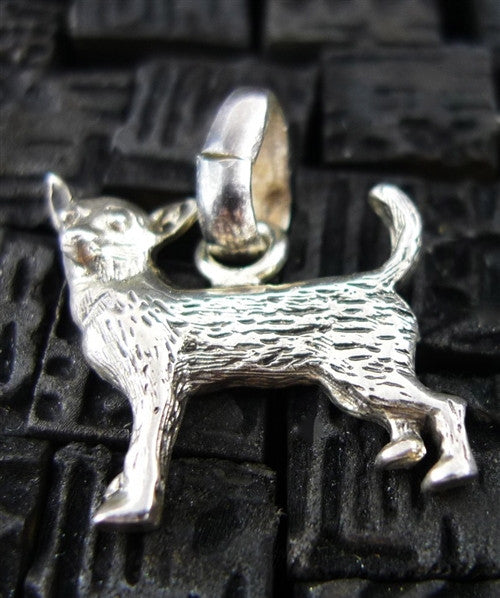 Fine Arf Sterling Silver Dog Charm - Chihuahua