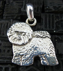 Fine Arf Sterling Silver Dog Charm - Bichon Frise