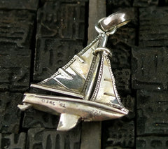 Fine Arf Sterling Silver  Charm - Sailboat