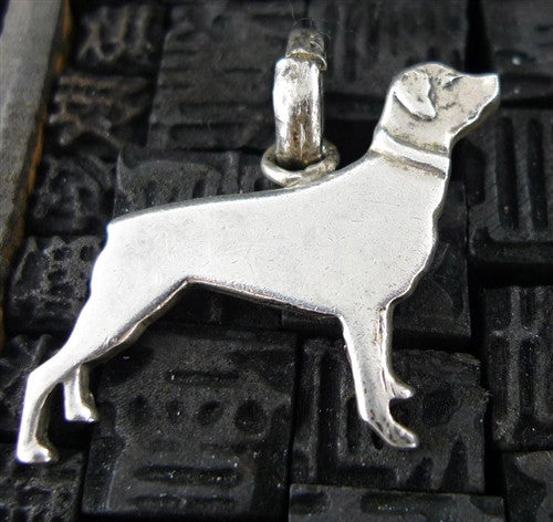 Fine Arf Sterling Silver Dog Charm - Rottweiler