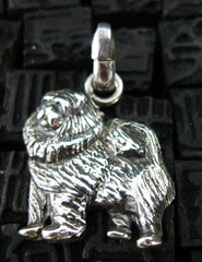 Fine Arf Sterling Silver Dog Charm - Samoyed