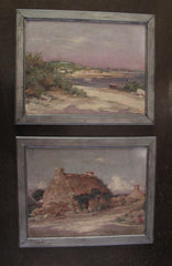 Signed Paintings Brittany & Bretagne, Late 19th Century Oil Paintings on Board