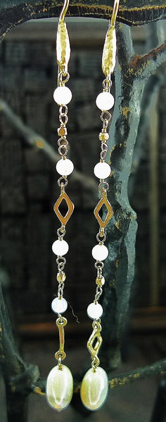 Talisman Unlimited Opal Hammerwire Earrings in 14K Yellow Gold