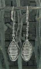 Irit Design Oxidized Sterling Silver and Diamond Earrings