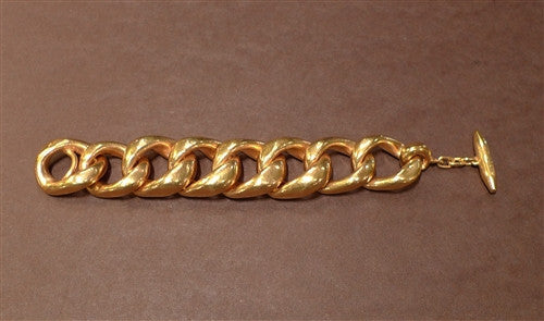 Steven Vaubel  18K Yellow Gold Vermeil Heavy Open Link Chain Bracelet