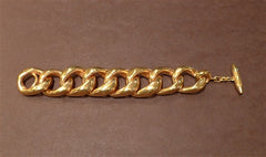 Steven Vaubel  18K Yellow Gold Vermeil Heavy Open Link Chain Bracelet