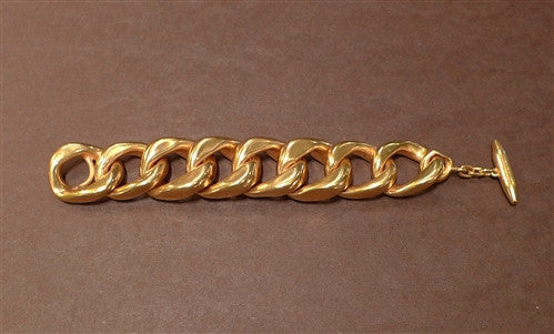 Steven Vaubel  18K Yellow Gold Vermeil Heavy Open Link Chain Bracelet