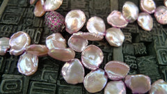 Churchill Private Label Pink Coin Pearl and Pink Sapphire Necklace
