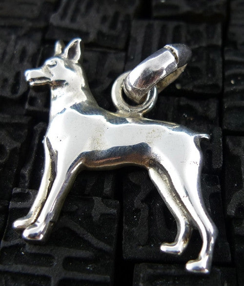 Fine Arf Sterling Silver Dog Charm -Miniature Pinscher