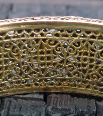 Lorraine Schwartz Diamond, 18K Gold & Oxidized Silver Bangle Bracelet