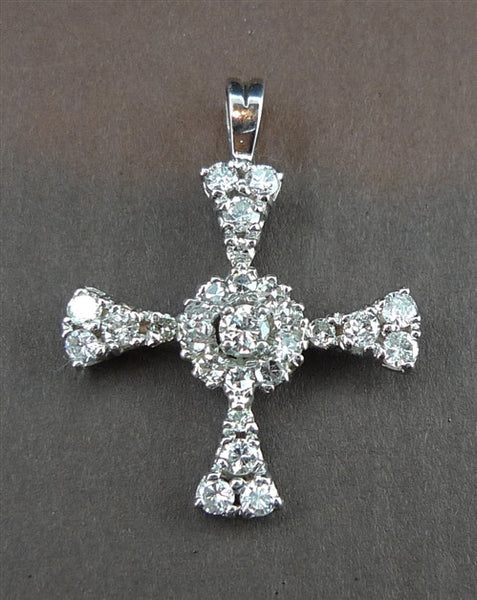 CHURCHILL Private Label 14k Diamond Maltese Cross Charm