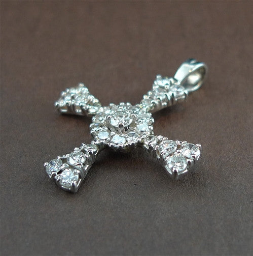 CHURCHILL Private Label 14k Diamond Maltese Cross Charm