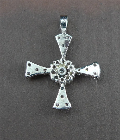 CHURCHILL Private Label 14k Diamond Maltese Cross Charm