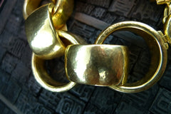 Vaubel 18K Yellow Gold Vermeil Round Open Link Chunky Bracelet
