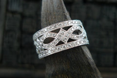 Beverly K Wide Diamond Eternity Ring in 18K White Gold