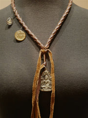 Kimme Winter Buddha Leather Necklace