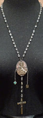 Kimme Winter Crystal Icon Rosary Necklace
