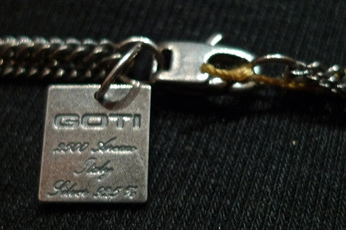 Goti Silver Double Charm Pendant Necklace