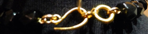 Nava Zahavi Black Onyx Bead Necklace with Three 24K Yellow Gold Wrapped Beads