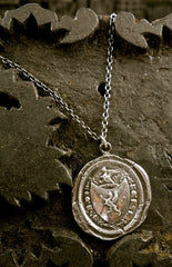 Pyrrha Griffon on Shield Sterling Silver Necklace