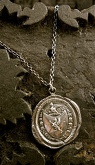Pyrrha Griffon on Shield Sterling Silver Necklace