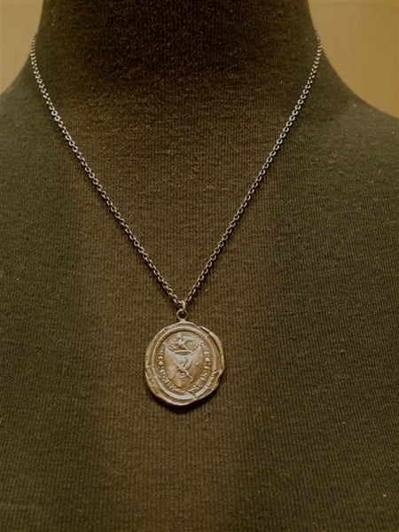 Pyrrha Griffon on Shield Sterling Silver Necklace