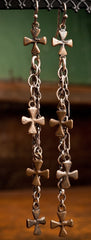 Shannon Koszyk Sterling Silver Coptic Cross Earrings