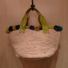 FloraBella Santanta Crochet Raffia and Leather Tote
