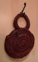 Toobkal Brown Leather Circle Bag