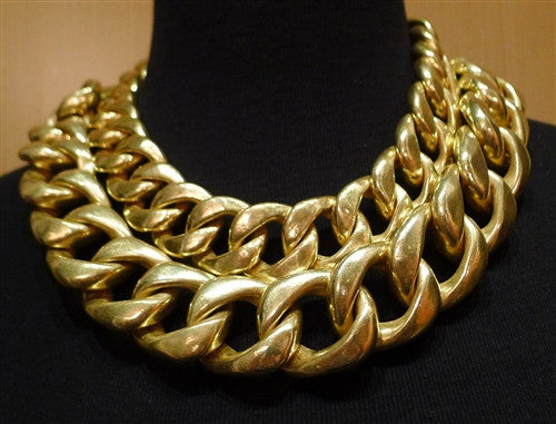 Steven Vaubel Heavy 22K Goldplate Link Chain Necklace-22" long