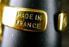 Robert Goossens of Paris Gilded Bronze and Crystal Ring