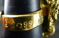 Robert Goossens of Paris Gilded Bronze and Crystal Ring