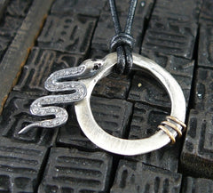 Rebecca Lankford Pave Diamond Snake Necklace
