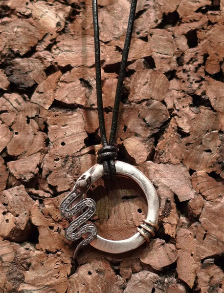 Rebecca Lankford Pave Diamond Snake Necklace
