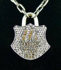 Sevan Bicakci Diamond Torch Lock Pendant in 24K Gold and Sterling Silver