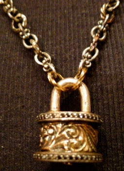 Sevan Bicakci Black Diamond Oval Lock Pendant in Rose Gold and Sterling Silver
