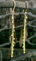 Laura Goulas 14K Yellow Gold and Oxidized Silver Earrings