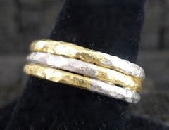 Pamela Froman Jay's Triple Crush Ring in 18K Yellow and White Gold