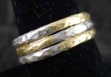 Pamela Froman Jay's Triple Crush Ring in 18K Yellow and White Gold