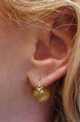 Gabrielle Sanchez Rutilated Quartz Flyer Earrings in 18K Yellow Gold