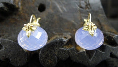 Gabrielle Sanchez Lilac Quartz Flyer Earrings in 18K Yellow Gold