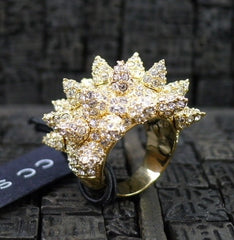 CC Skye Pave Gold Finish Wicked Ring