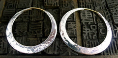 Mark Spirito Sterling Silver Small Hammered Hoop Earrings