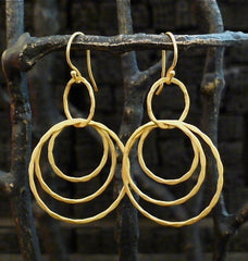 Kevia Handmade Dangling Hoop Earrings