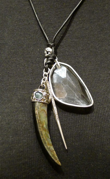 Chan Luu Quartz Necklace with Claw and Spike