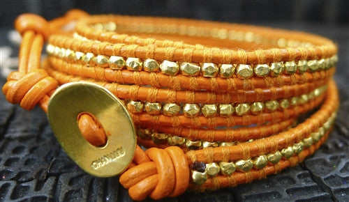 Chan Luu Orange Wrap Bracelet