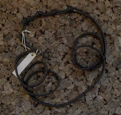 Chan Luu Gunmetal Wrap Bracelet on Black Leather