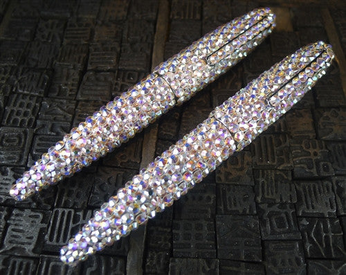 Jimmy Crystal Clear Swarovski Crystal Twist Open Pen